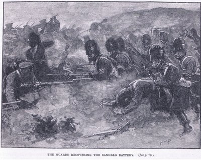 The guards recovering the sandbag battery by Henry Marriott Paget